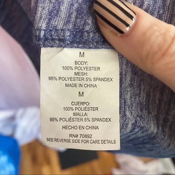 Alive Magnetics Blue Heathered Workout Tank, size Medium - Picture 3 of 8